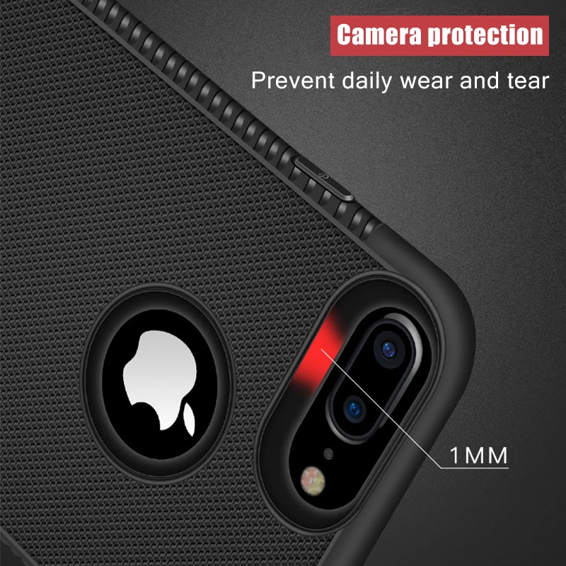 Прочный чехол для iPhone X XR XS Max силиконовый бампер матовый 6S 6 7 8 Plus 11 Pro 7Plus