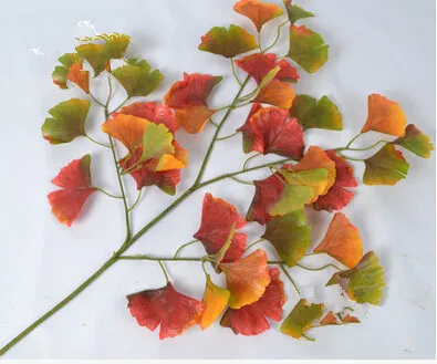 Artificial Flowers High quality simulation of Ginkgo biloba leaves of autumn leaves and branches decorative false