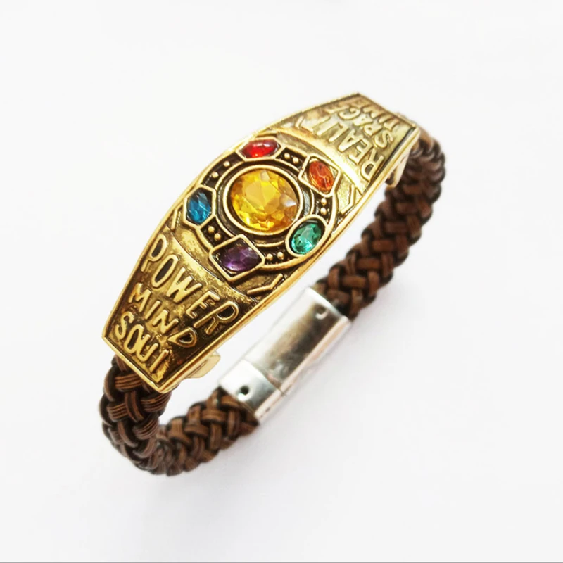 Браслет из аниме ручная сборка Марвел Мститель 4 Infinite War Thanos браслет Infinity Gauntlet Energy
