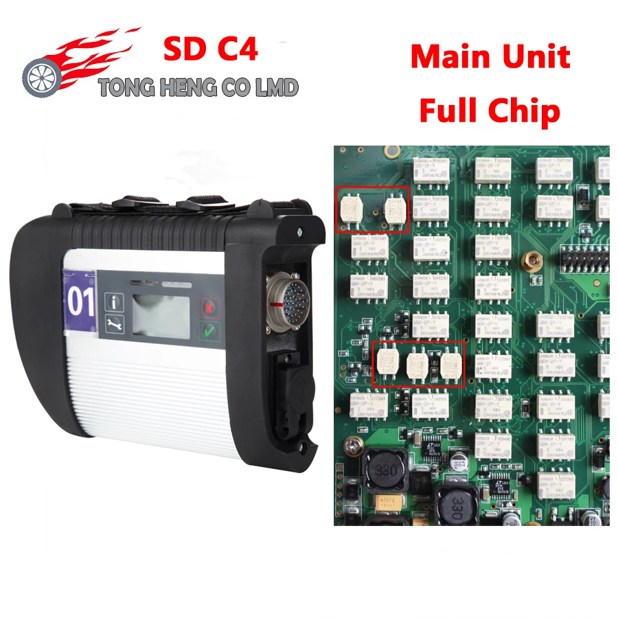 Высококачественный полный чип PCB MB Star C4 Sd Connect для Car & Truck поддержка 12 В и 24