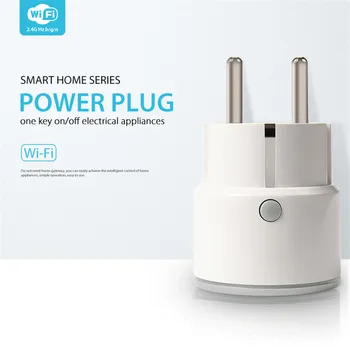 

US EU Smart Power Plug Wifi Wireless Mini Switch Remote Control Timer Socket Timing Switch Work with Alexa/Google Assistant
