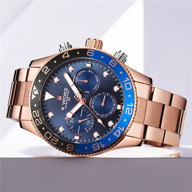 Мужские часы NAVIFORCE от ведущего бренда, роскошные спортивные водонепроницаемые военные наручные часы, мужские кварцевые часы 9147