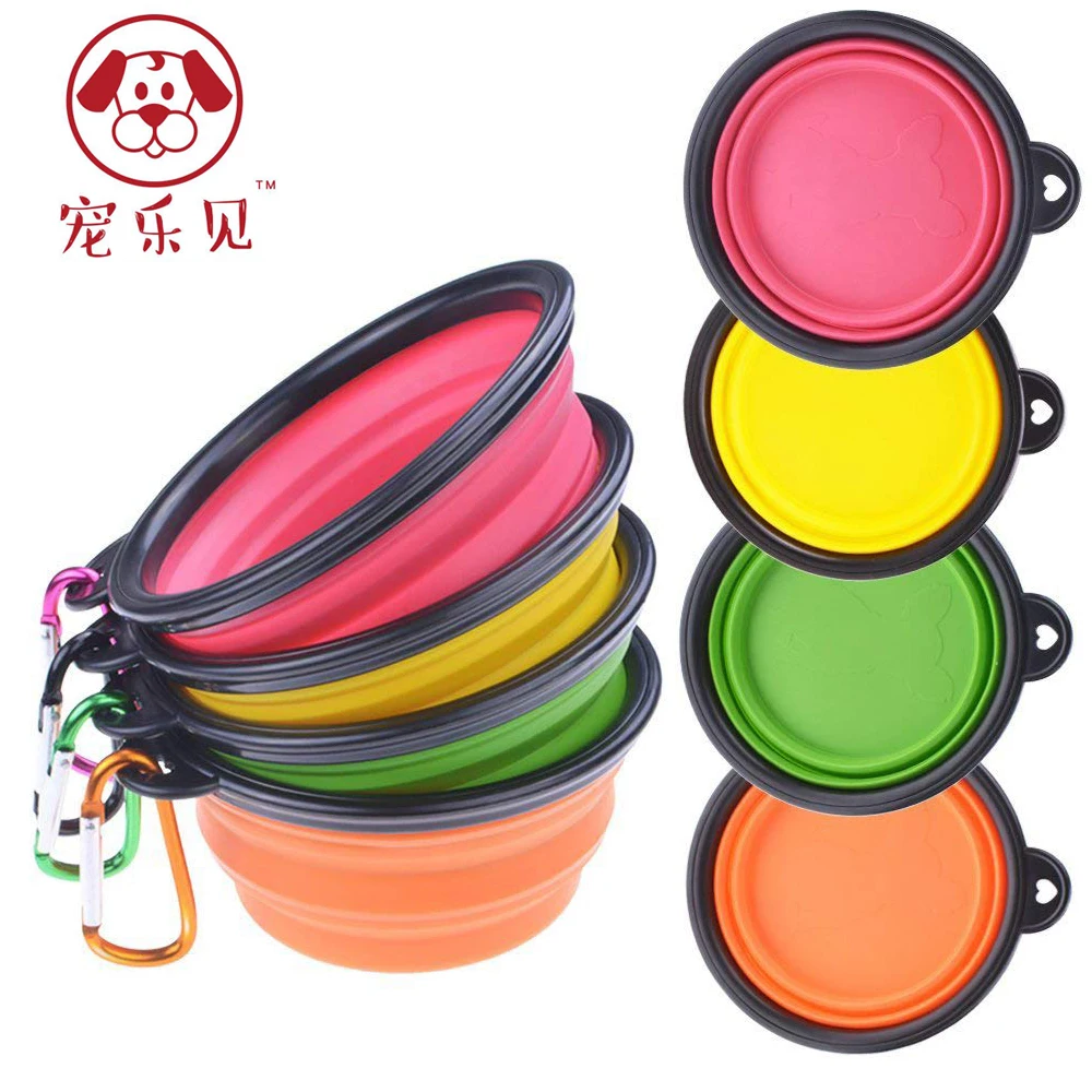 

1PC Folding Silicone Dog Bowl Travel Bowl For Dog Portable Collapsible Folding Portable Outdoor Travel Pet Dog Bowl