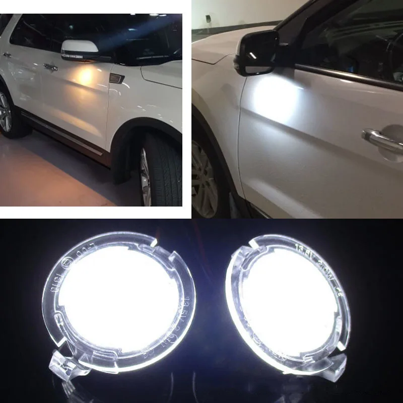 2 шт. авто под зеркало заднего вида LED лужа лампочка лампа для Ford Mondeo Edge Explorer aurus F-150