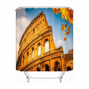 

CustomLondon Sunset at Bridge Shower Bath Curtain Mildewproof Waterproof Polyester Various Sizes#180417-03-04