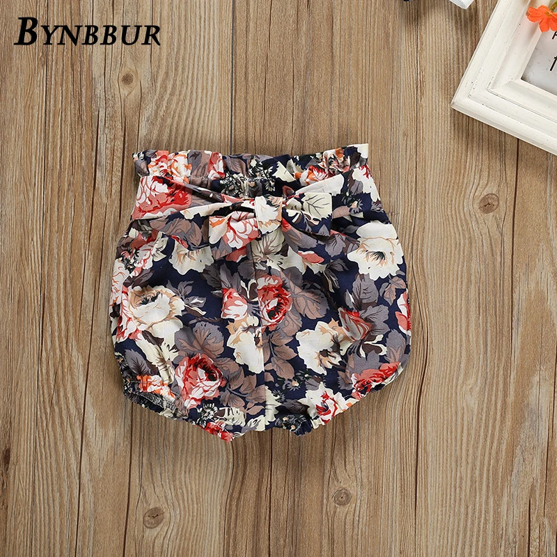 Bynbbur Solid Top And Floral Print Shorts Sets 2 Pieces Suits Girl Kids Cute Princess Sets Cute Party Baby Girls 2019 Summer New
