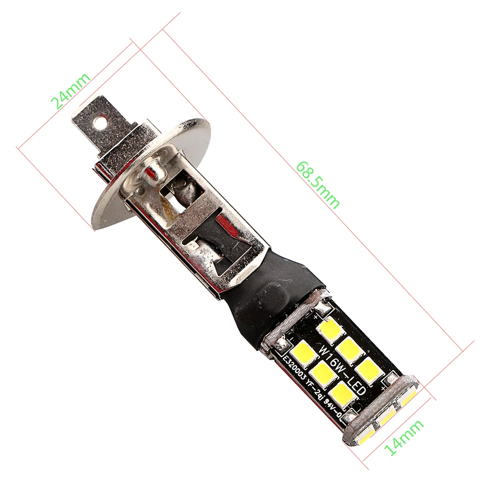 4 шт. H1 H3 Светодиодный светильник 2835 15 SMD DC 12V светодиодный 6500k белый автомобильный противотуманный светильник лампа дальнего света