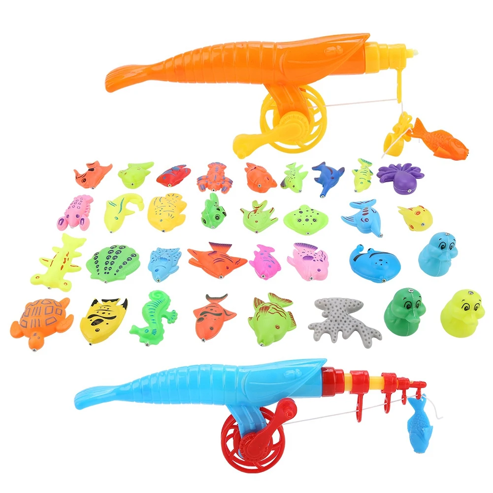 39 шт./компл., Детские магнитные игрушки для рыбалки, Детские рыболовные удочки, набор для игр, детские игрушки, Детский образовательный игрушки для улицы