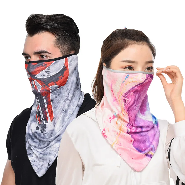 

Quick-Drying Ice Silk Triangular Bandage, a Longer Section Breathable Outdoor Riding Mask Fishing Wind Scarf Sunscreen Masks Sca