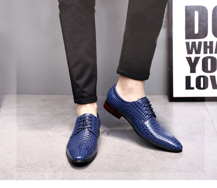 Модные мужские модные туфли с острым носком на шнуровке; кожаные яркие деловые повседневные модельные туфли; свадебные туфли; большие размеры 38-48