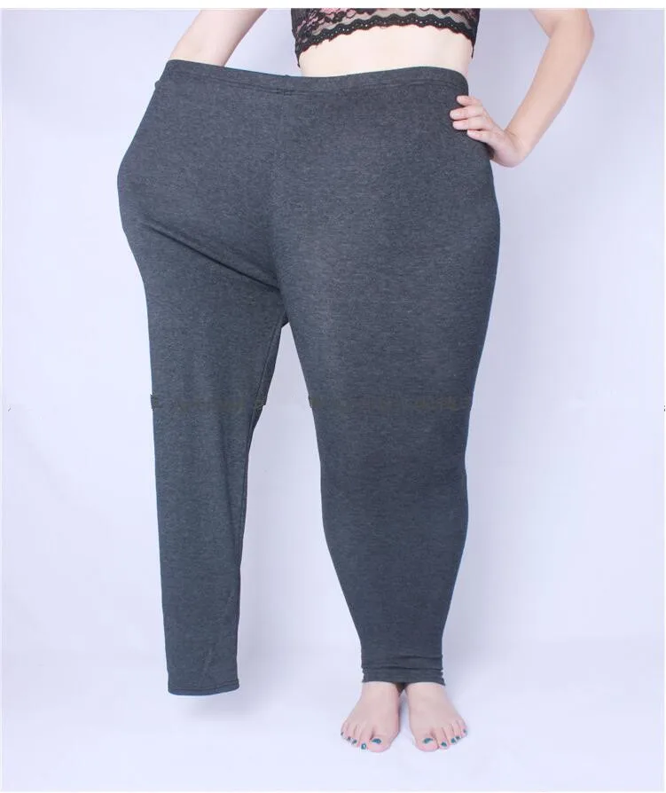 Babbytoro امرأة طماق الشتاء الدافئة جيدة مرونة سميكة الرجل Jeggings السراويل بنطلون زائد حجم 5XL 3XL الإناث Legins أسود رمادي
