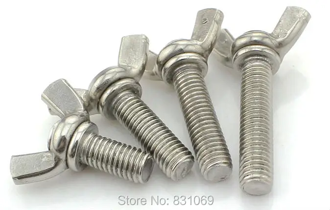 Métrica M6x16mm Tuerca de mariposa de metal de acero inoxidable Tuerca Métrica M6x16mm Tuerca de mariposa de metal de acero inoxidable Tuerca
