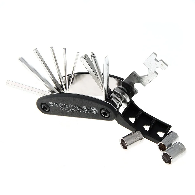 buy 16 In 1 Multifunction Bicycle Repair Tools Kit Hex Spoke Cycling Screwdriver Tool MTB Mountain Cycling Bike Repair Tool
