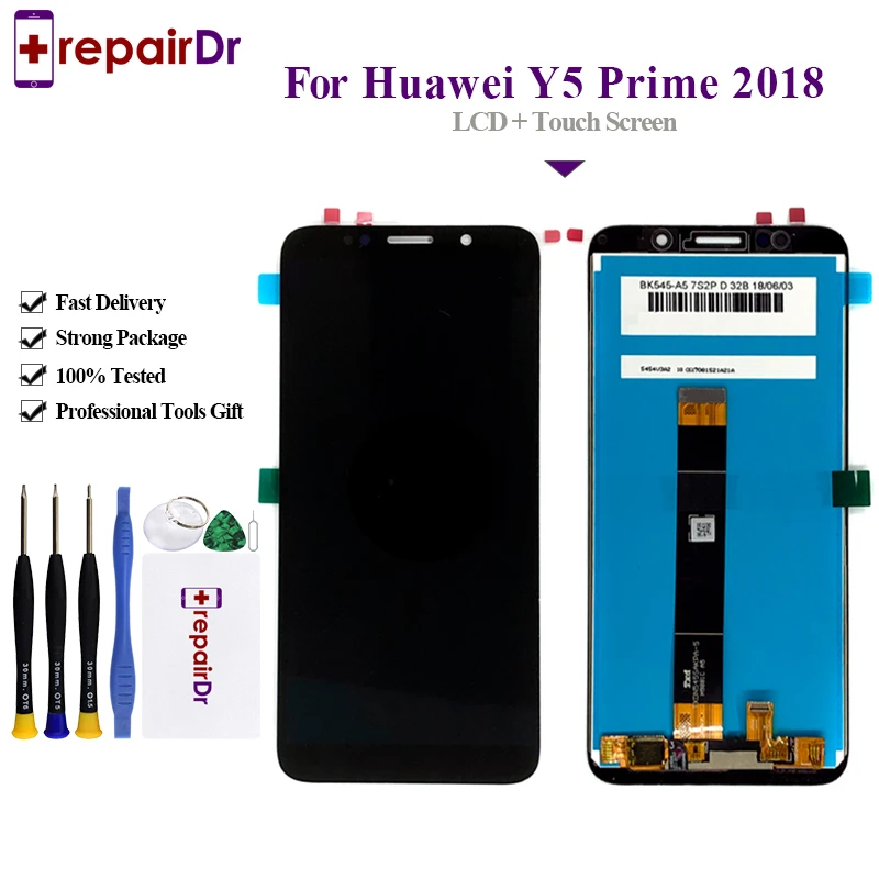 

2018 New For Huawei Y5 Prime 2018 LCD Display Touch Screen Digitizer Assembly 5.45'' For Huawei Y5 2018 LCD Screen With Frame