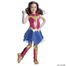 Wonder Woman/Карнавальные костюмы для девочек; нарядные вечерние платья для девочек; костюм Человека-паука; Рождественский костюм на Хэллоуин; костюм супер герой