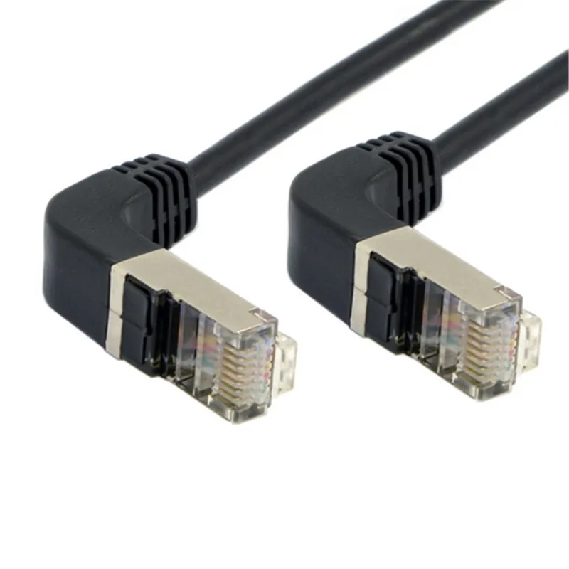 90 градусов вниз угловой 8P8C FTP STP UTP Cat 5e Lan Ethernet сетевой Соединительный кабель 50