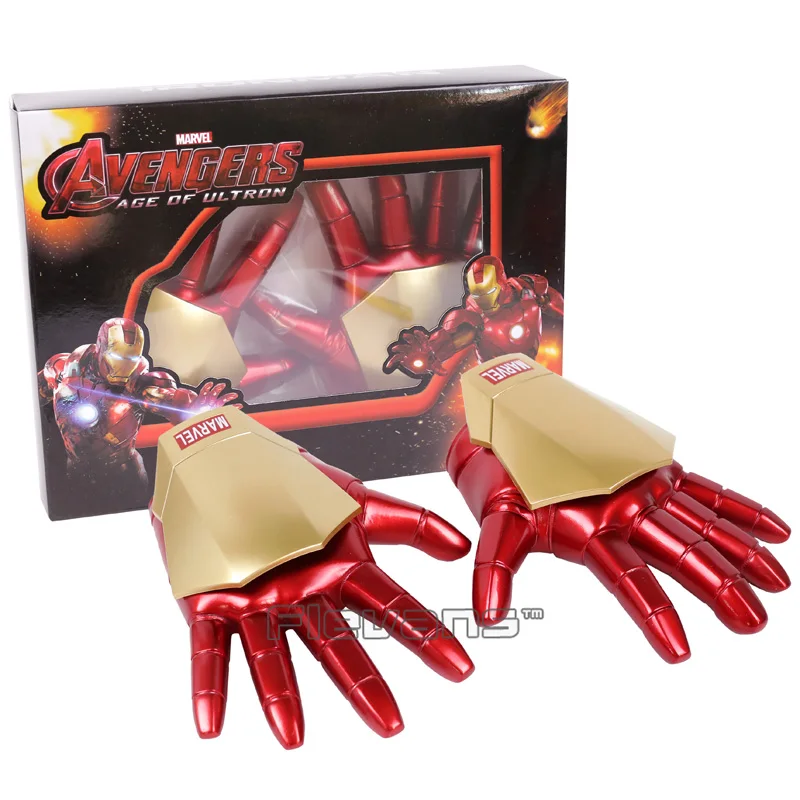

New Avengers Age of Ultron Iron Man Gloves with LED Light PVC Action Figure Collectible Model Toy
