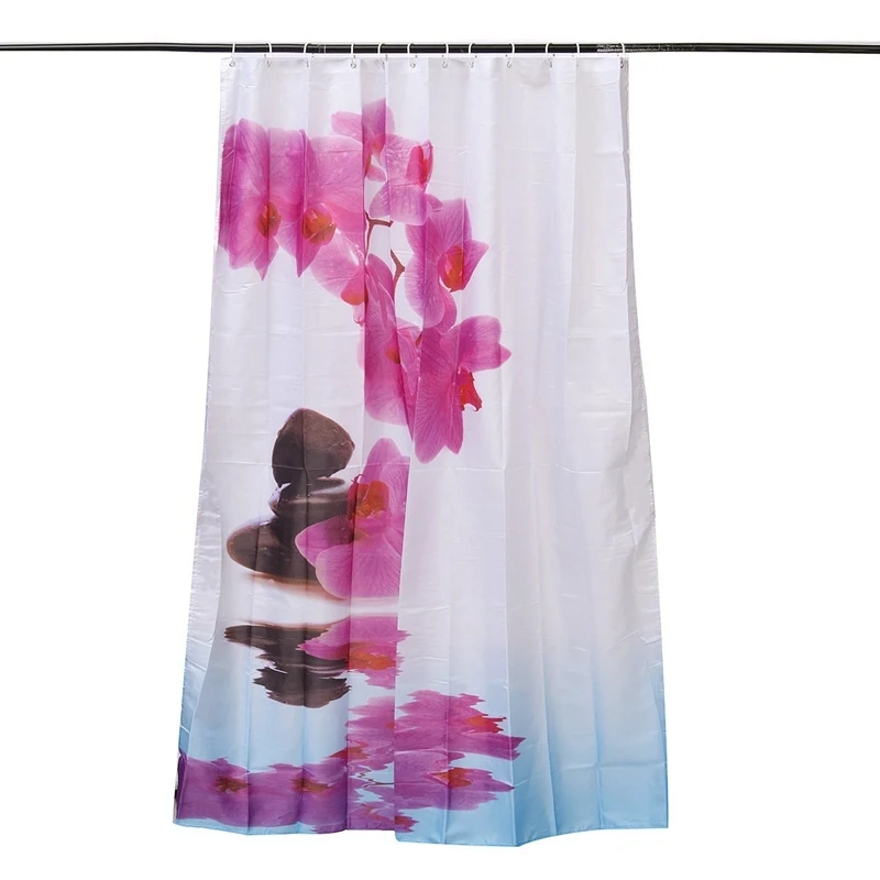 24 Purple Shower Curtain Alfa Img Showing Gt Abstract Decor Shower Curtain Geometrical Smoke Like Striped Huge Flower Fl Design Artwork Fabric