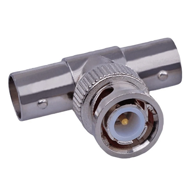 

BNC Male To 2 Female T Type Connector Adapter For Video Surveillance System CCTV Camera Security