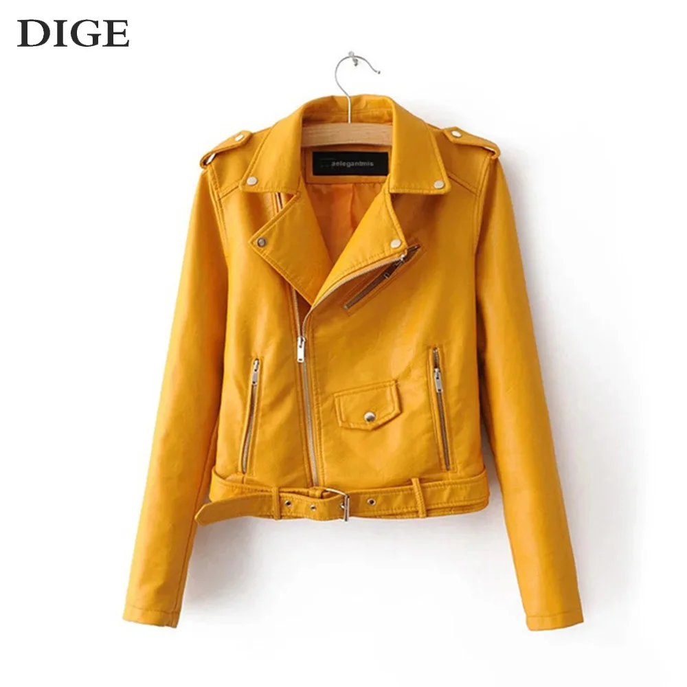 

2019 Autumn Short Faux Soft Leather Jacket Women Fashion Zipper Motorcycle PU Leather Jacket Ladies Basic Street Coat JK19080