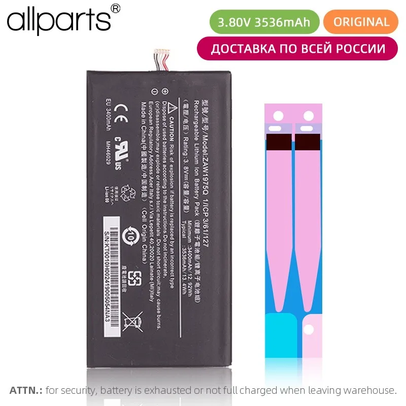 

Original Battery for Acer Iconia Tab 7 Battery A1-713 A1-713HD ZAW1975Q 3400mAh Replacement Parts 3400 mAh
