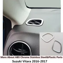 Для Suzuki Vitara 2016 2017 2018 автомобиля ABS chrome спереди кондиционер на выходе Vent укладки гарнир рамка лампа отделкой 2 шт.