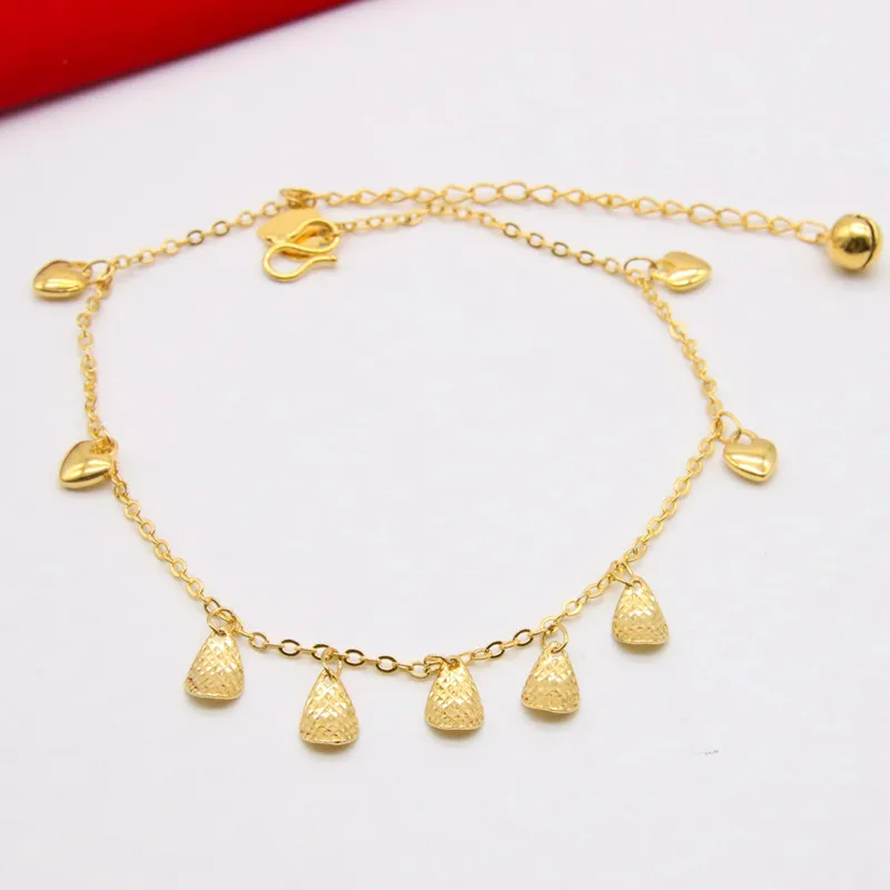 

Water drop Anklet Yellow Gold Filled Lovely Fashion Womens Girls Foot Bracelet Chain