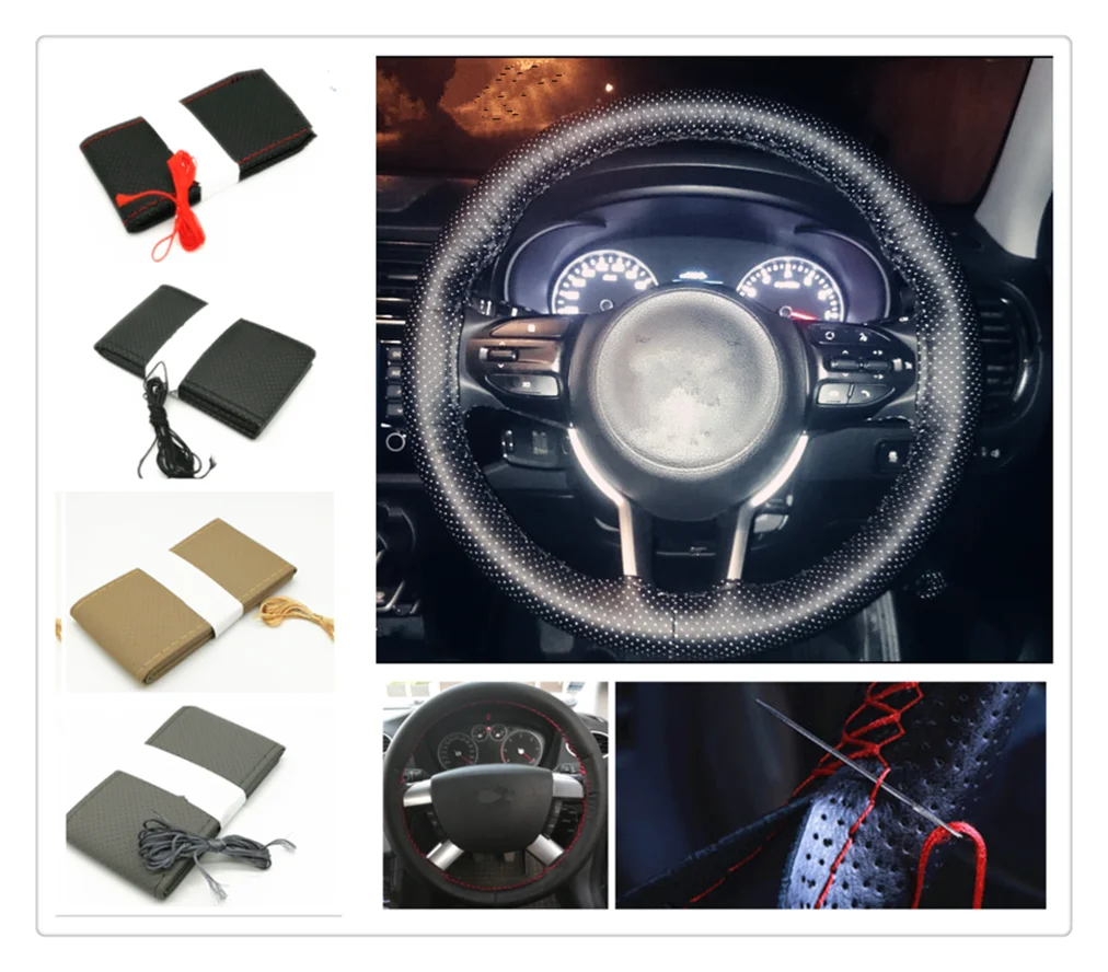 

Car steering wheel cover / diameter 36cm 38cm 40cm for Renault Initiale Fluence Alpine Wind R-Space