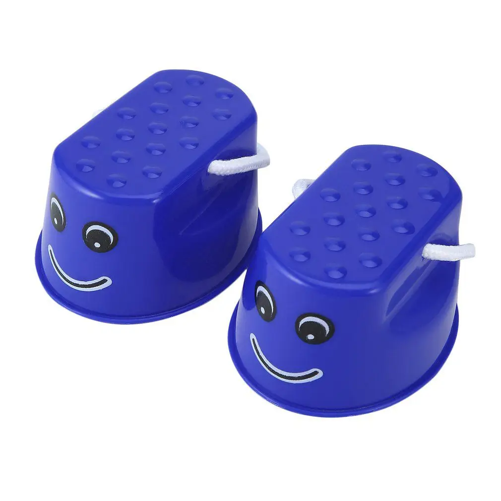 1 шт. OCDAY 7 цветов Walk Stilt игрушка для прыжков пластиковая улыбающаяся мордочка для детей на открытом воздухе веселый спортивный баланс тренировочная игрушка лучший подарок - Цвет: Blue