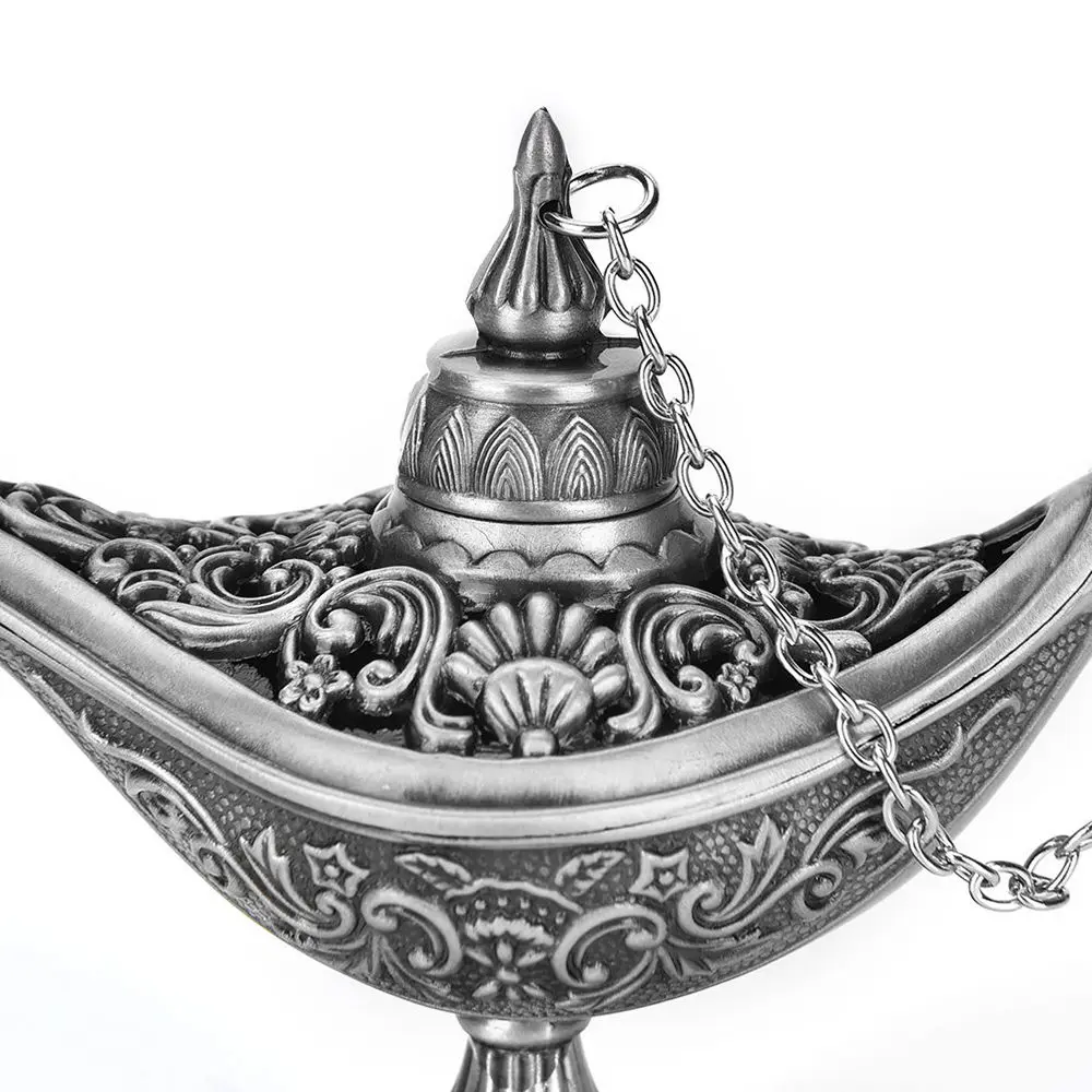 Классическая лампа Аладдин, волшебная сказочная лампа, чай желаний, масляный горшок, металлическая винтажная ретро-игрушка, искусство, ремесло, подарок, украшения, домашний декор