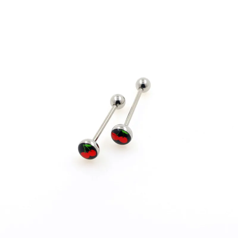 Cherry Belly Button Ring Acrylic 14g Surgical Steel