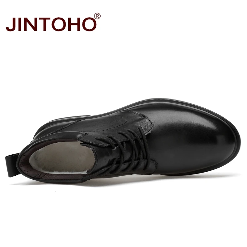 JINTOHO мужские ботинки из натуральной кожи зимние большие размеры|Ботинки| |
