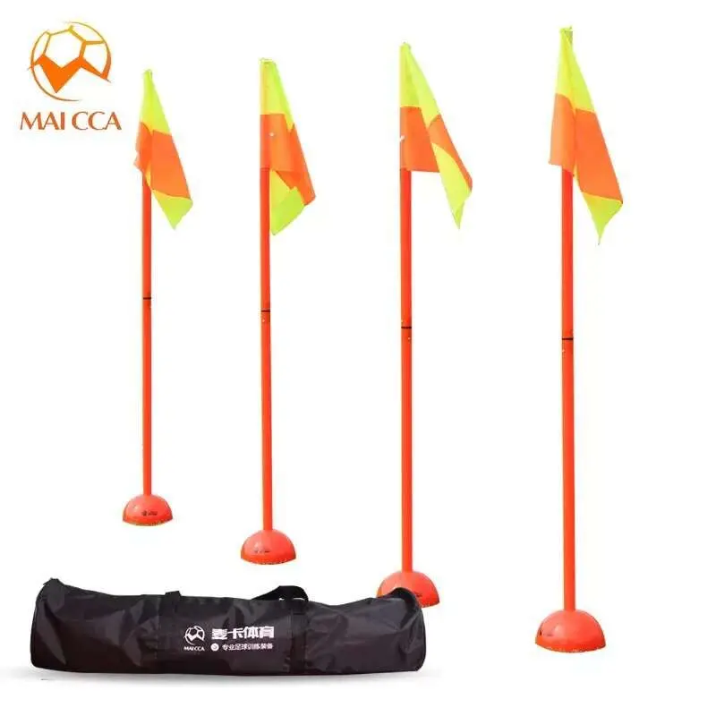 

MAICCA Soccer flags for referee Portable folding with carry bag marker Corner stick Football referee flags wholesale 4pcs pack