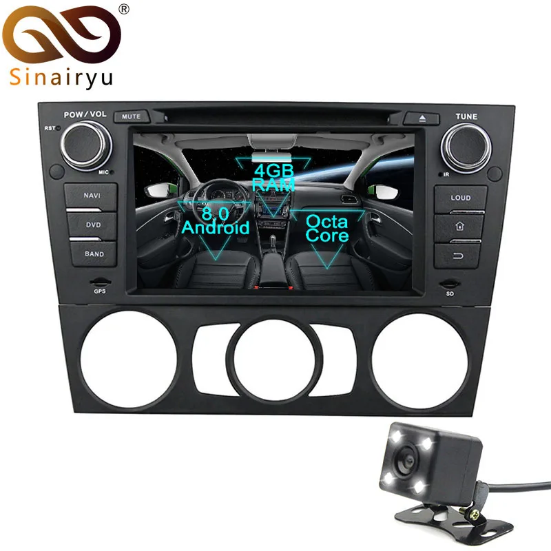 Sinairyu 1 Din Android 8 0 dvd-плеер автомобиля для BMW E90 E91 Touring E92 купе E93 Кабриолет gps