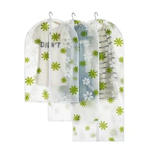 2 шт./компл. одежда чехлы с принтом прозрачная сумка пыленепроницаемый мешок для хранения пальто платье куртка чехол для одежды