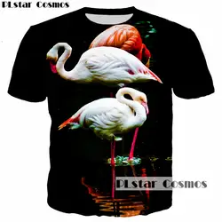 PLstar Cosmos Мужская 3D печать животных футболка с Фламинго короткий рукав одежда футболка Homme 3D Повседневная Футболка Camisa Masculina