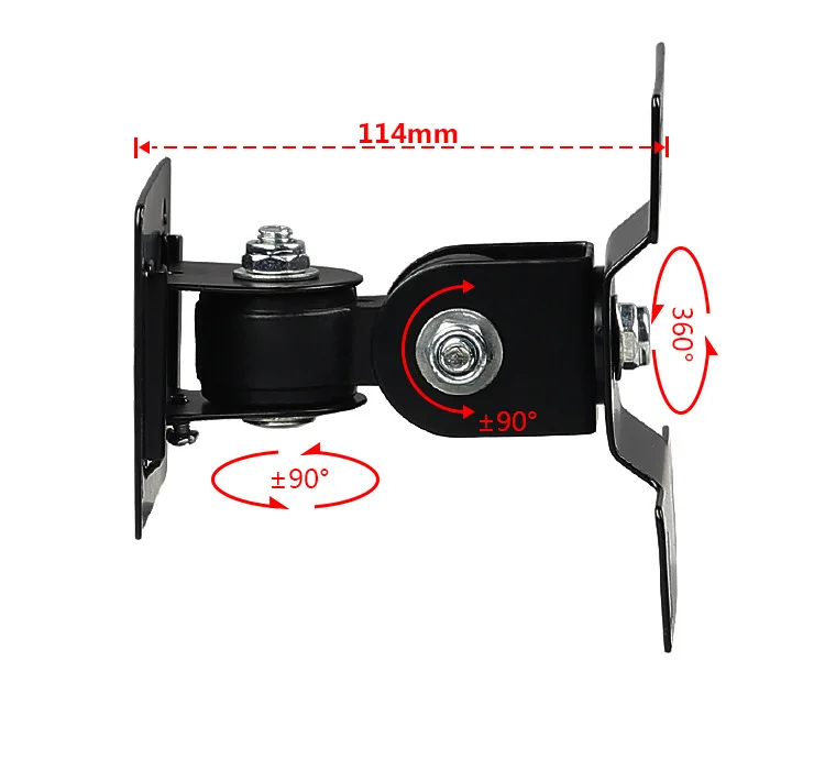 VESA стандартный универсальный 1"-27" дюймов 180 градусов roration Регулируемый Многофункциональный кабель для монитора ТВ кронштейн дисплей ТВ настенное крепление - Цвет: black