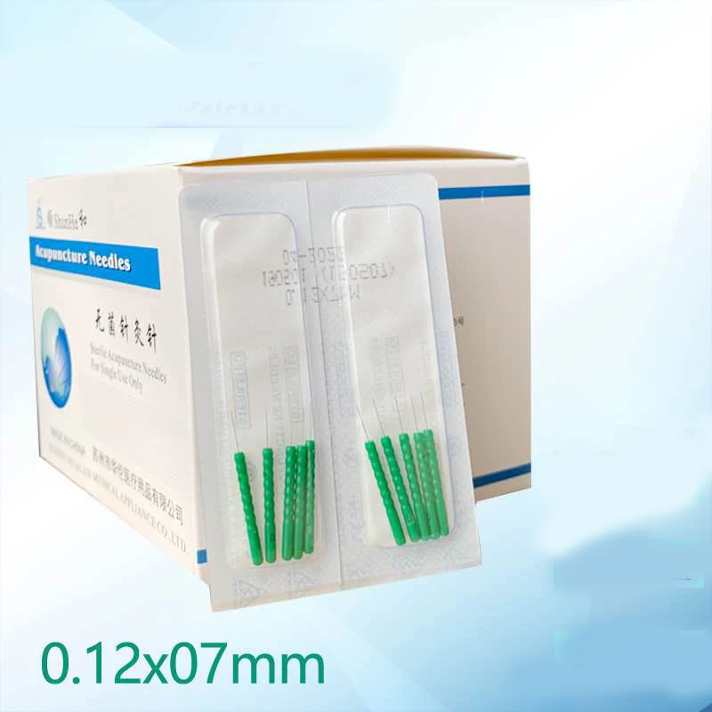Colored plastic handle disposable acupuncture needle face needle with tube 500pcs Size 0.16*7/13mm/0.12*7/15mm disposable acupuncture needle