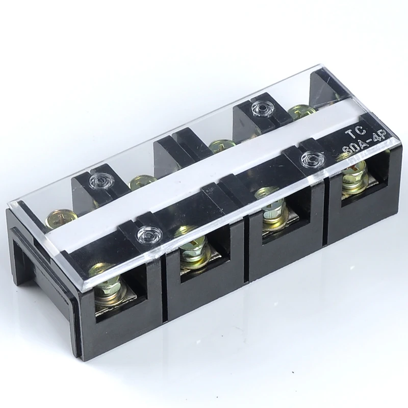 

10pcs TC-604 Electric Current Connection Terminal Connection Row Connection Plate Cable Wire Connectors TC-604 60A 3P Terminals