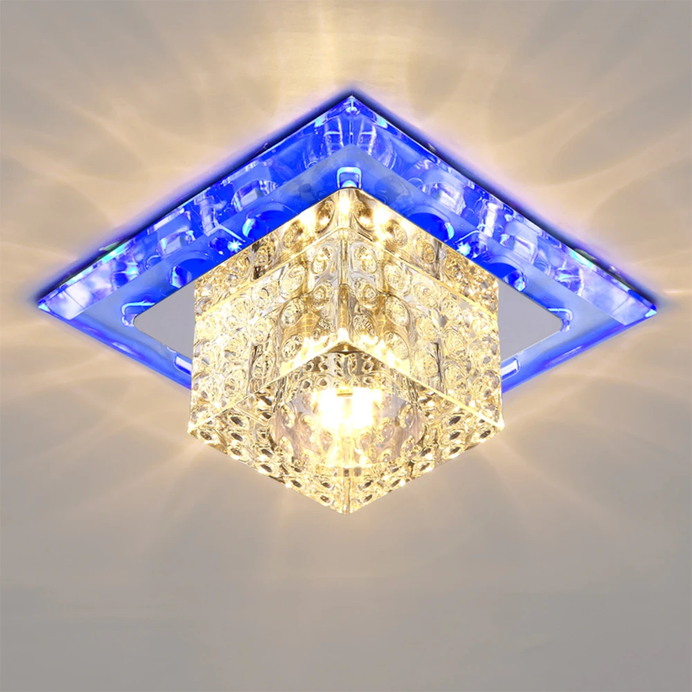 

Flush Mount Crystal LED Spotlight Lamp 110V-220V LED Downlight Light-emitting Diode Home Lighting Living Room Ceiling Spotlights