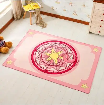 Аниме Cardcaptor Sakura Kinomoto Sakura, Круглый Стиль, украшение, пушистые коврики, противоскользящие, мохнатые, для дома, спальни, ковер, напольный коврик - Цвет: W