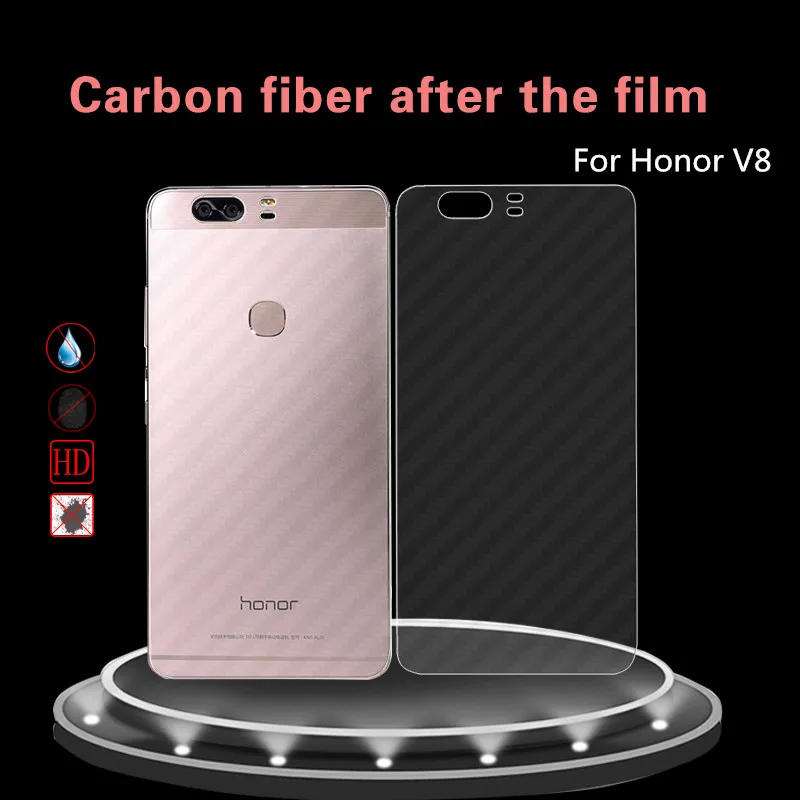 

Anti-fingerprint Screen Protector Transparent Carbon Fiber Back Film For Huawei Honor V8 KNT-AL20 Protective Soft Guard