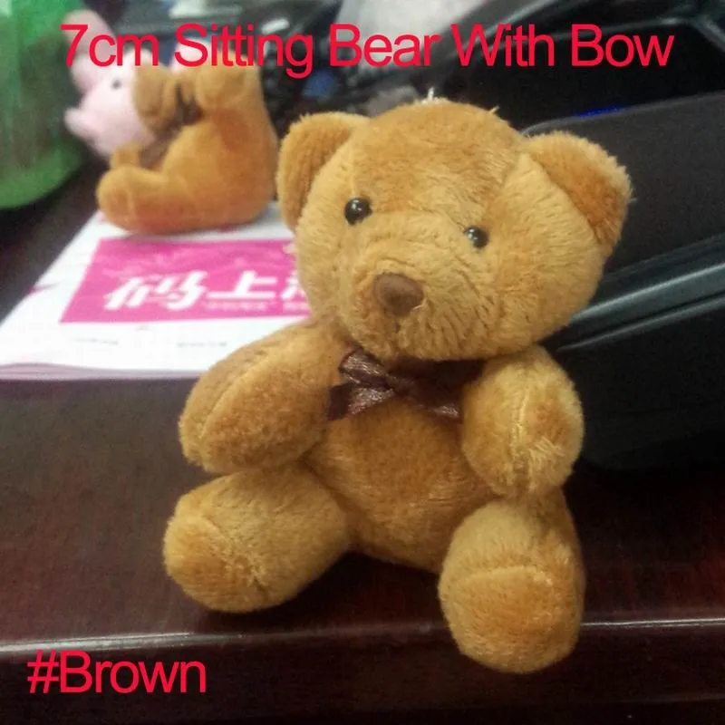 7cm sitting bear with bow 3