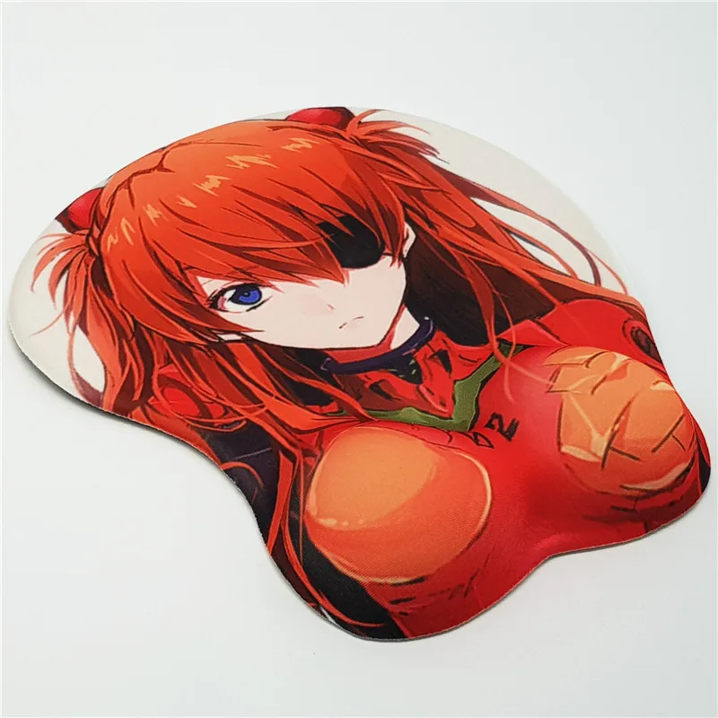 Eva Soryu Asuka Langley аниме 3D Oppai коврик для мыши игровой подставка запястья|wrist rest|mouse pad