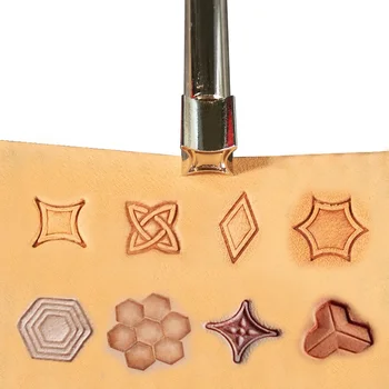 

High Quality Geometric Pattern Leathercraft Staming Tool Leather Carving DIY for Printing Carved Hardness Steel Leather Craft
