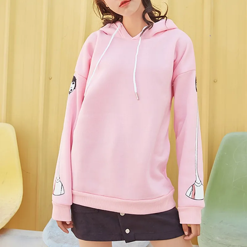 PLAMTEE милый мультфильм толстовки Толстовка для женщин Harajuku Свободные с длинным