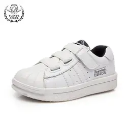 Дышащая обувь для детей 2018 новые летние легкие кроссовки для мальчиков и девочек крюк-петля Белый школьная обувь для младенцев Chaussure Enfant