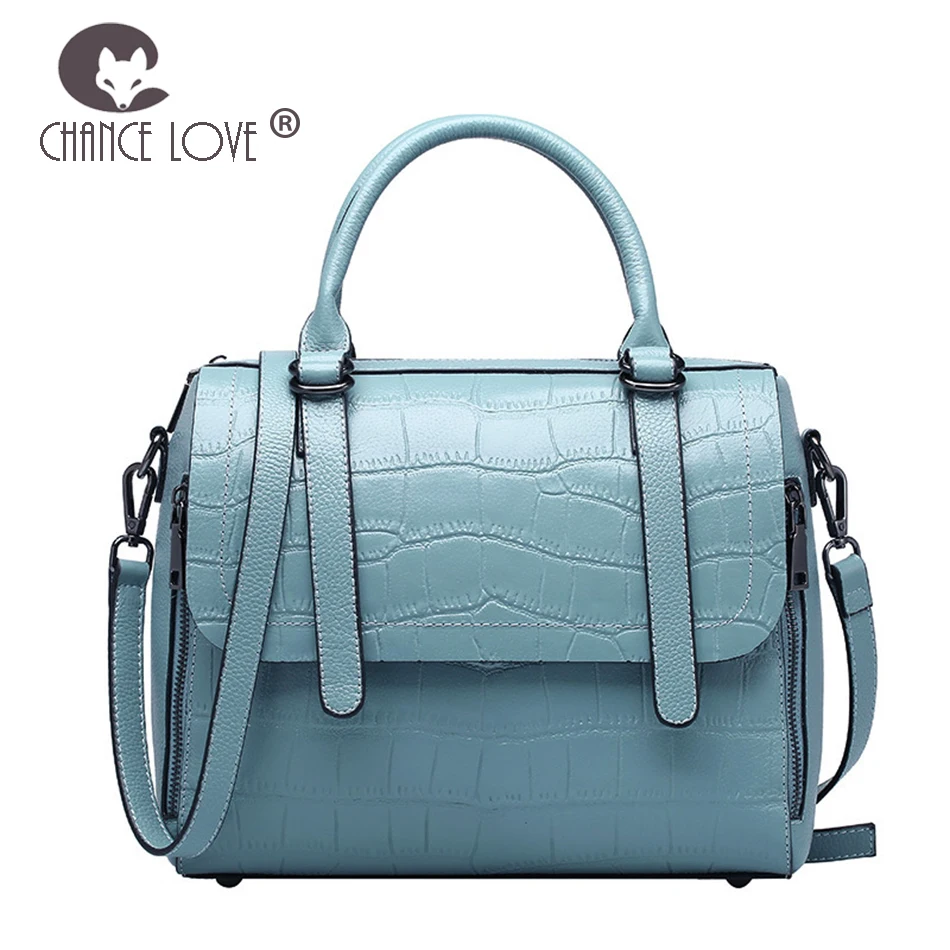 

Chance Love 2018 summer new Genuine leather handbags fashion crocodile pattern shoulder bag portable Messenger women's handbags