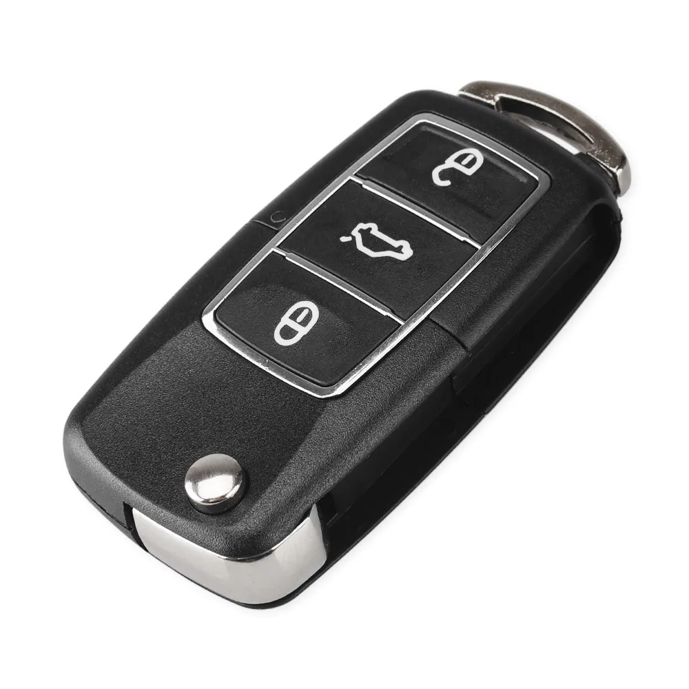 Dandkey 3 кнопки откидной складной чехол для ключа Volkswagen Vw Jetta Golf Passat B5 Beetle Polo Bora Fob