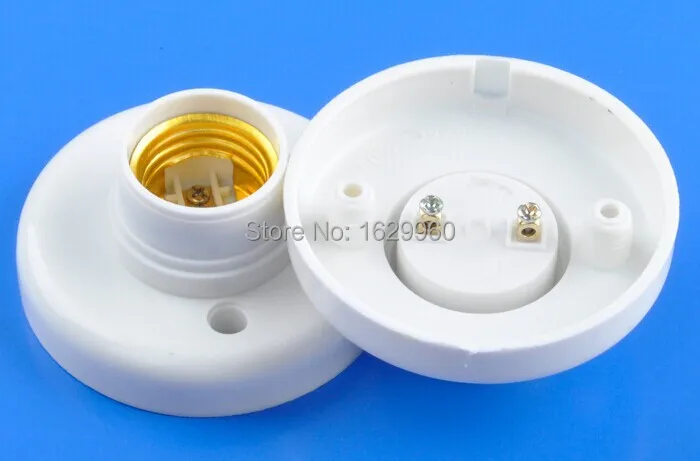 e27 socket for led bulb E27 flat round lamp base holder free shipping